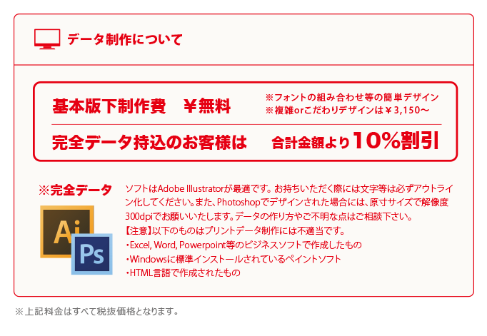 データ制作について